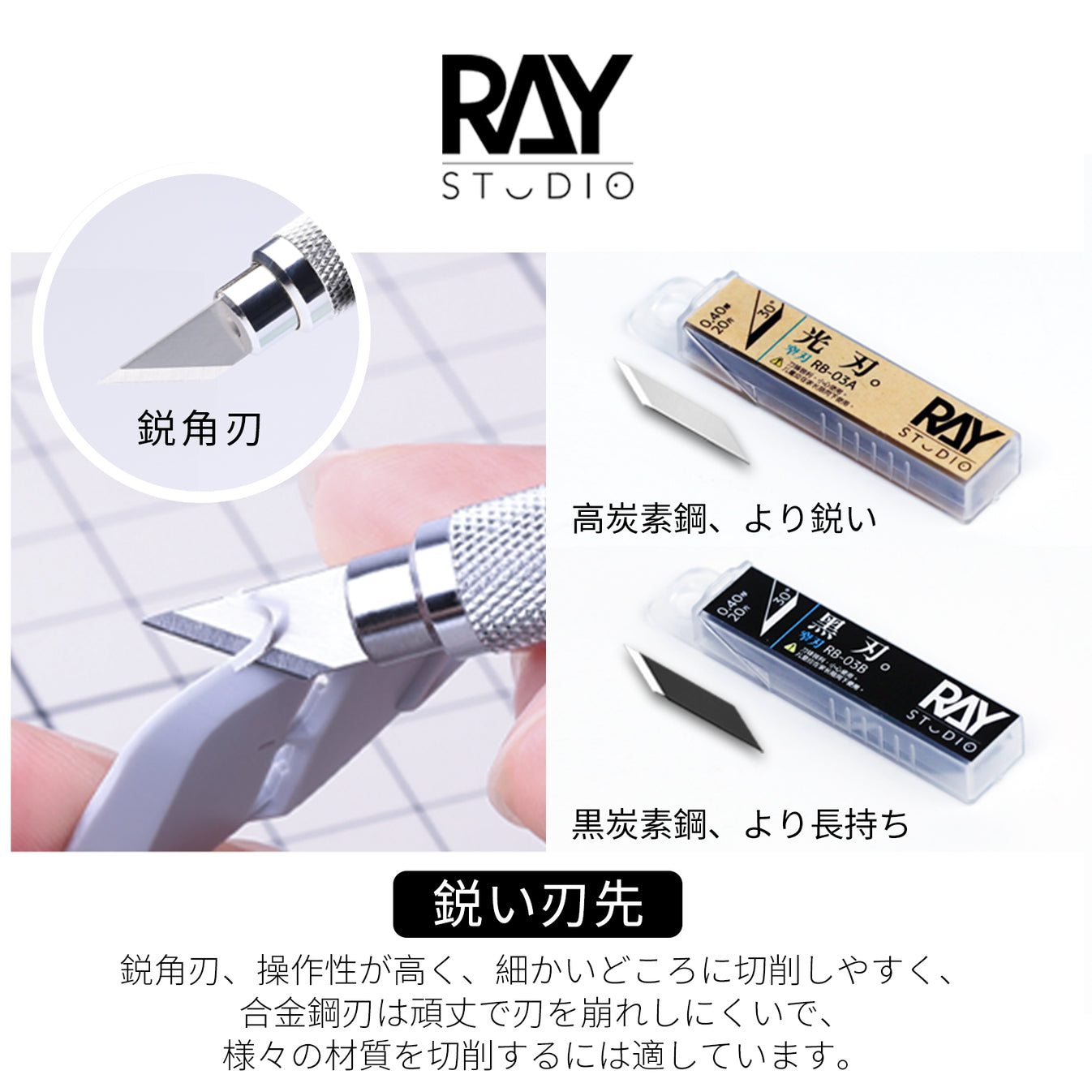 Metal Modeler's Knife - Narrow Blade RK-03 Set